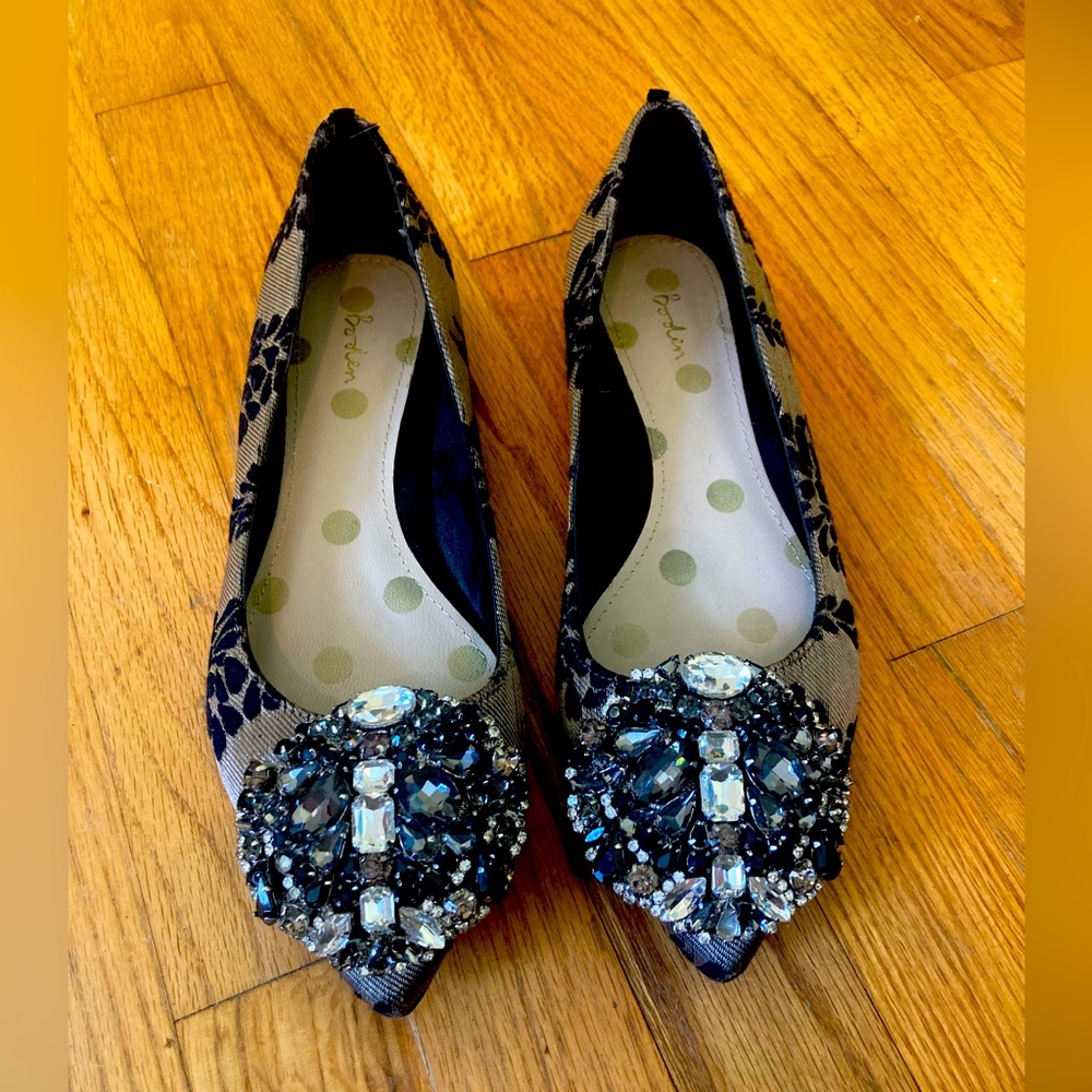 Gorgeous bejeweled flats from Boden